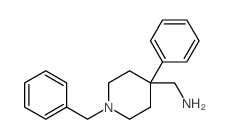 (1-苄基-4-苯基哌啶-4-基)甲胺结构式