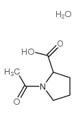 1-乙酰基-2-吡咯烷羧酸水合物结构式