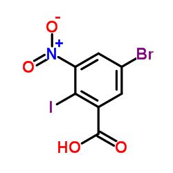 5-Bromo-2-iodo-3-nitrobenzoic acid Structure
