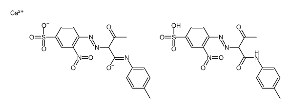 calcium bis[4-[[1-[[(4-methylphenyl)amino]carbonyl]-2-oxopropyl]azo]-3-nitrobenzenesulphonate] Structure
