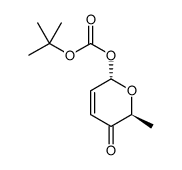 Carbonic acid, (2S,6S)-5,6-dihydro-6-methyl-5-oxo-2H-pyran-2-yl 1,1-dimethylethyl ester结构式