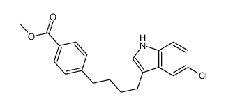 methyl 4-[4-(5-chloro-2-methyl-1H-indol-3-yl)butyl]benzoate Structure