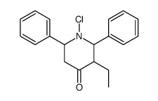 1-chloro-3-ethyl-2,6-diphenylpiperidin-4-one Structure
