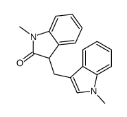 1-methyl-3-((1-methyl-1H-indol-3-yl)methyl)indolin-2-one Structure