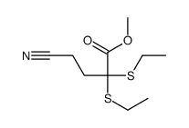 methyl 4-cyano-2,2-bis(ethylsulfanyl)butanoate Structure