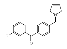 3-CHLORO-4'-(3-PYRROLINOMETHYL) BENZOPHENONE结构式