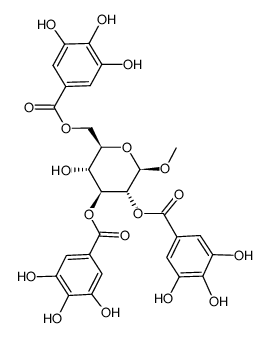 methyl 2,3,6-tri-O-galloyl-β-D-glucopyranoside Structure