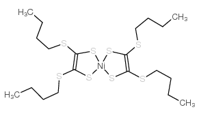 四(丁基硫代)二(1,2-乙烯二硫醇酸根)镍(II)络合物结构式
