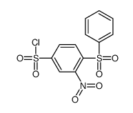 4-(benzenesulfonyl)-3-nitrobenzenesulfonyl chloride结构式