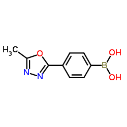 4-(5-甲基-1,3,4-噁二唑-2-基)苯基硼酸结构式