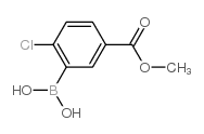 2-氯-5-甲氧基羰基苯硼酸结构式