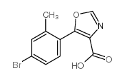 5-(4-溴-2-甲苯基)-4-噁唑羧酸结构式