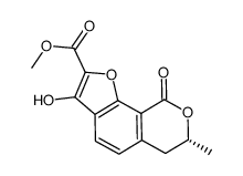 methyl (7R)-3-hydroxy-7-methyl-9-oxo-6,9-dihydro-7H-furo[3,2-h]isochromene-2-carboxylate Structure