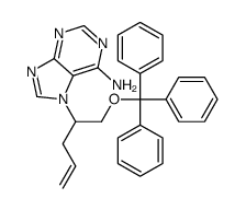 7-(1-trityloxypent-4-en-2-yl)purin-6-amine Structure