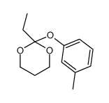 2-ethyl-2-(3-methylphenoxy)-1,3-dioxane结构式