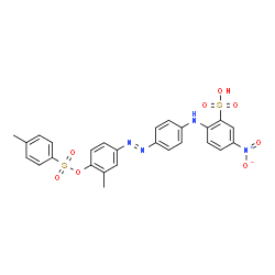 2-[4-[[4-[[(p-tolyl)sulphonyl]oxy]-m-tolyl]azo]anilino]-5-nitrobenzenesulphonic acid结构式
