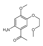1-[2-氨基-4-甲氧基-5-(2-甲氧基乙氧基)苯基]-乙酮结构式