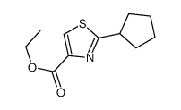 2-环戊基噻唑-4-羧酸乙酯结构式