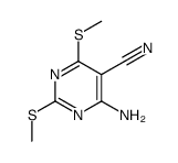 4-amino-2,6-bis(methylsulfanyl)pyrimidine-5-carbonitrile Structure