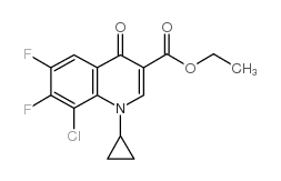 8-氯-1-环丙基-6,7-二氟-1,4-二氢-4-氧代-3-喹啉羧酸乙酯结构式