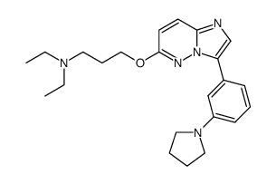 diethyl-{3-[3-(3-pyrrolidin-1-yl-phenyl)-imidazo[1,2-b]pyridazin-6-yloxy]-propyl}-amine Structure