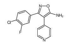 5-Amino-3-(4-chloro-3-fluorophenyl)-4-(4-pyridyl)isoxazole Structure