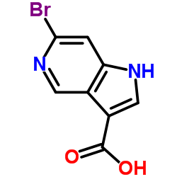 6-溴-1H-吡咯并[3,2-c]吡啶-3-甲酸结构式