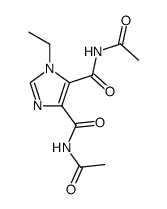 1-ethyl-1H-imidazole-4,5-dicarboxylic acid bis-acetylamide结构式
