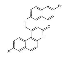 8-bromo-1-((naphthalen-2-yloxy)methyl)-3H-benzo[f]chromen-3-one结构式