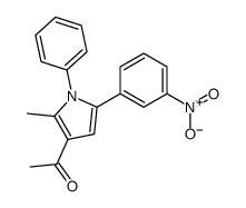 1-[2-methyl-5-(3-nitrophenyl)-1-phenylpyrrol-3-yl]ethanone结构式