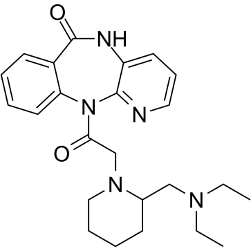 11-((2-((二乙氨基)甲基)-1-哌啶基)乙酰基)-5,11-二氢-(6H)-吡啶并[2.3-b][1.4]苯并二氮杂-6-酮图片