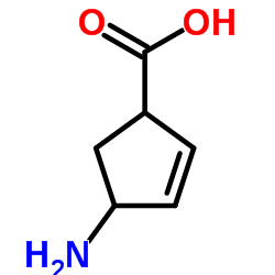 (1R,4r)-4-氨基-2-环戊烯羧酸结构式