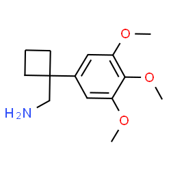 (1-(3,4,5-三甲氧基苯基)环丁基)甲胺盐酸盐结构式