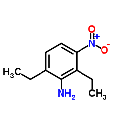 2,6-二乙基-3-硝基苯胺结构式