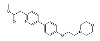 methyl 2-[5-[4-(2-morpholin-4-ylethoxy)phenyl]pyridin-2-yl]acetate结构式