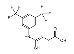 2-[[3,5-bis(trifluoromethyl)phenyl]carbamothioylamino]acetic acid Structure