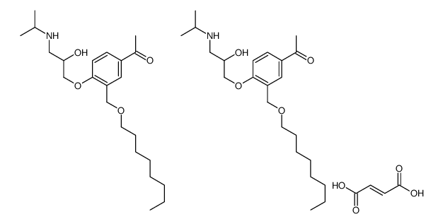 (E)-but-2-enedioic acid,1-[4-[2-hydroxy-3-(propan-2-ylamino)propoxy]-3-(octoxymethyl)phenyl]ethanone结构式