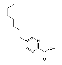 2-Pyrimidinecarboxylic acid, 5-heptyl- (9CI)结构式