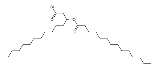 (R)-3-(tetradecanoyloxy)tetradecanoyl chloride Structure