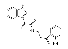 N-(2-(1H-indol-3-yl)ethyl)-2-(1H-indol-3-yl)-2-oxoacetamide结构式