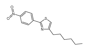 2-(4-nitrophenyl)-4-hexylthiazole结构式