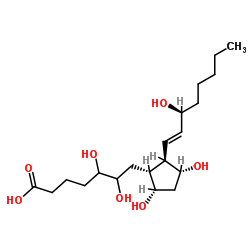 (9α,11α,13E,15S)-5,6,9,11,15-Pentahydroxyprost-13-en-1-oic acid Structure