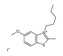 5-methoxy-2-methyl-3-pentyl-1,3-benzothiazol-3-ium,iodide Structure
