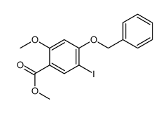 4-(苄氧基)-5-碘-2-甲氧基苯甲酸甲酯结构式