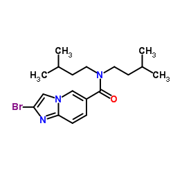 2-Bromo-N,N-bis(3-methylbutyl)imidazo[1,2-a]pyridine-6-carboxamide结构式