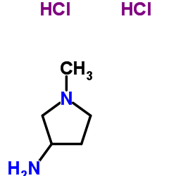 1-甲基-3-氨基吡咯烷二盐酸盐结构式