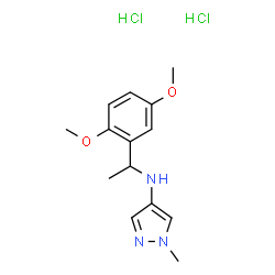 N-[1-(2,5-Dimethoxyphenyl)ethyl]-1-methyl-1H-pyrazol-4-amine dihydrochloride Structure