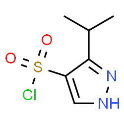 3-(丙-2-基)-1氢-吡唑-4-磺酰氯结构式