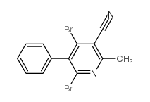 3-Cyano-4,6-dibromo-2-methyl-5-phenylpyridine Structure