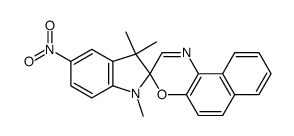 1,3,3-trimethyl-5-nitrospiro[indoline-2,3'-naphtho[2,1-b][1,4]oxazine]结构式